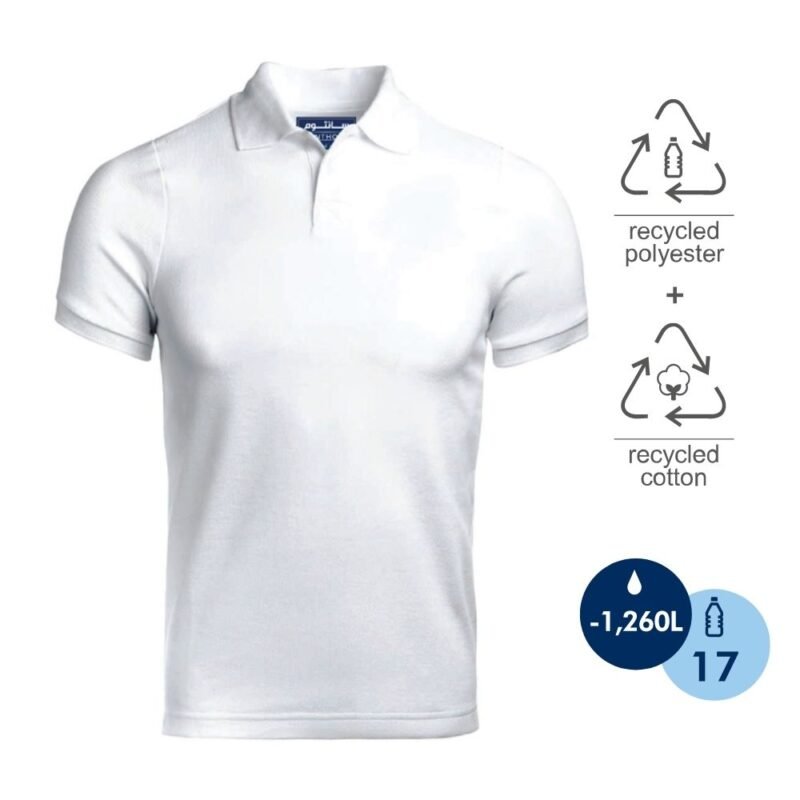 Eco-Friendly Recycled Polo Shirt for Men – Sustainable Corporate Gift - Image 3