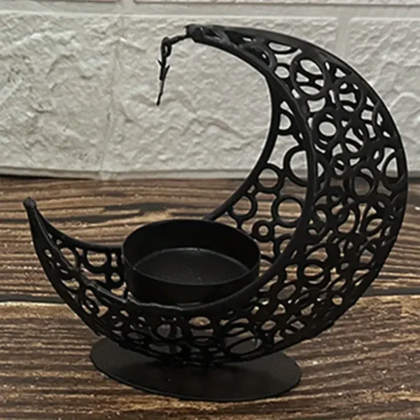 Crescent Moon Shape Candle Stand – Elegant and Mystical Home Décor - Image 4