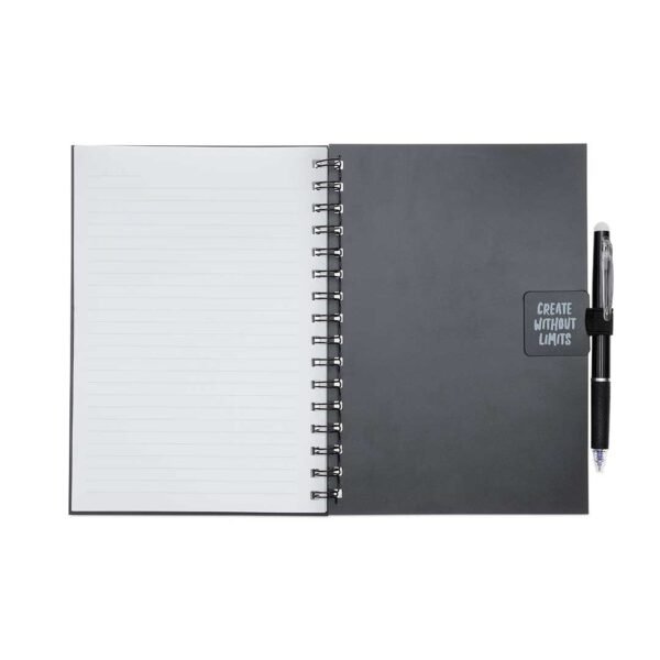 Santhome® Eternity Reusable Notebook & Pen Set – Eco-Friendly Premium Gift in Black - Image 3