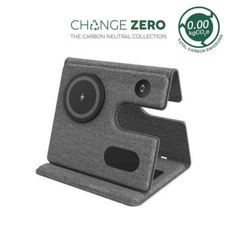 PLANA - CHANGE ZERO Recycled 3-in-1 Wireless Charger Station