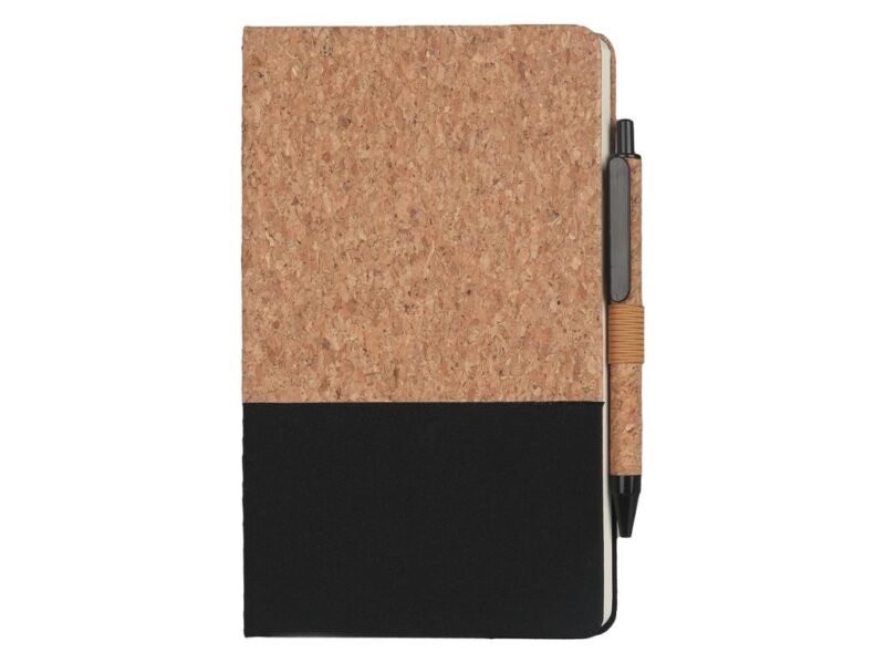 BORSA – Eco-Neutral A5 Cork Fabric Hard Cover Notebook and Pen Set